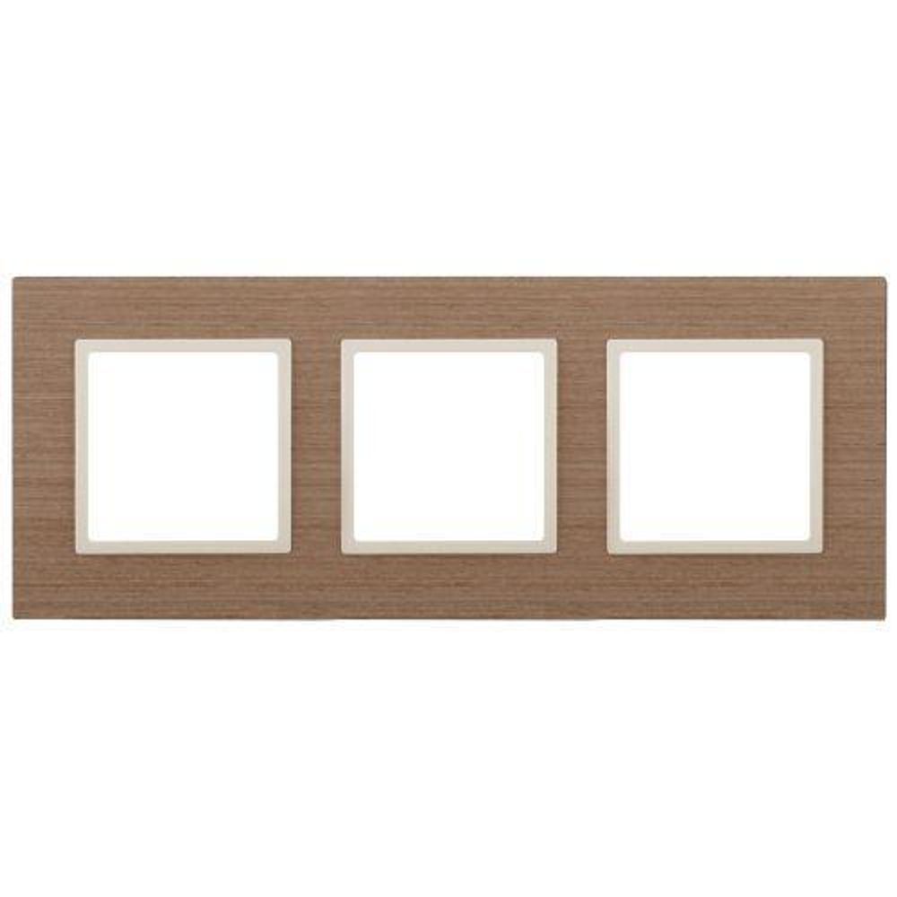 Рамка 3-м 14-5303-07 дерево Elegance ясень+сл. кость ЭРА Б0034578