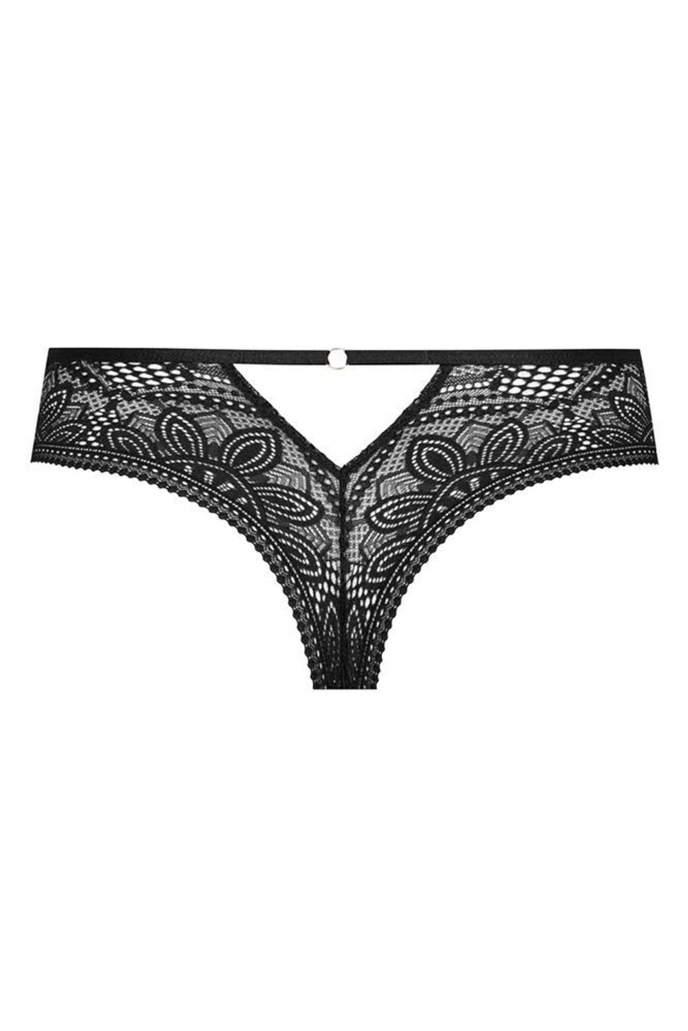 Трусики-стринги Desire из кружевного полотна (Размер: S) (Цвет: черный)
