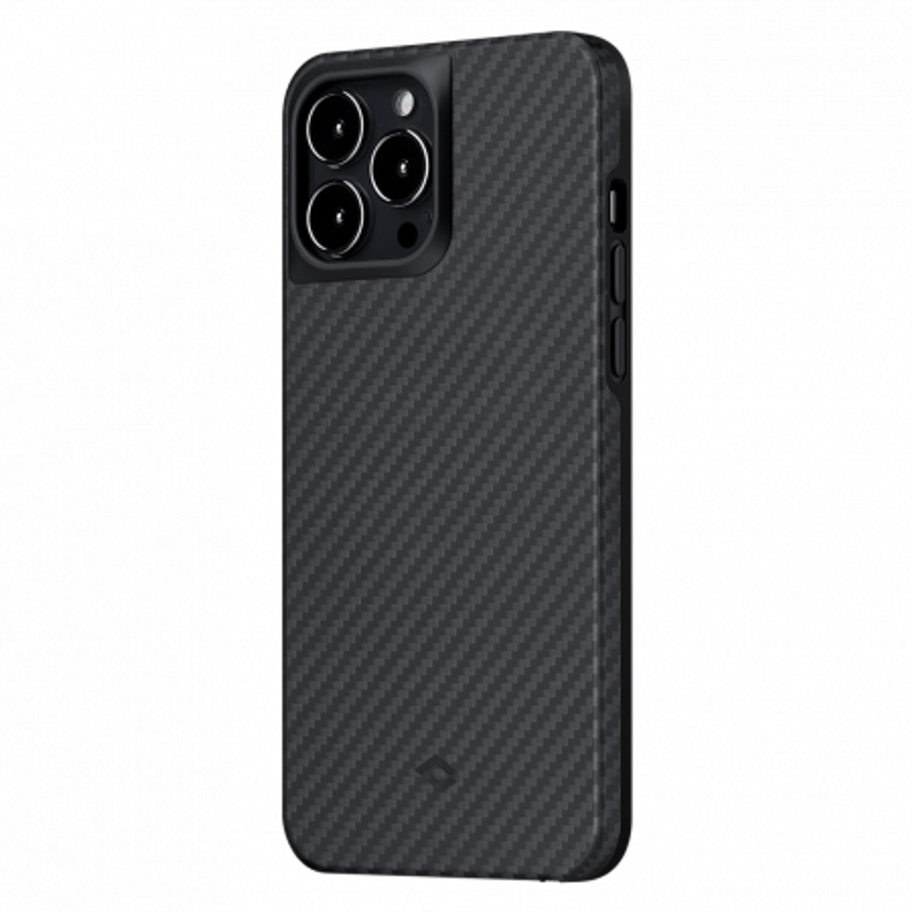 Противоударный чехол Pitaka MagEZ Case Pro 3 для iPhone 13 Pro Max 6.7", черно-серый, кевлар (арамид)
