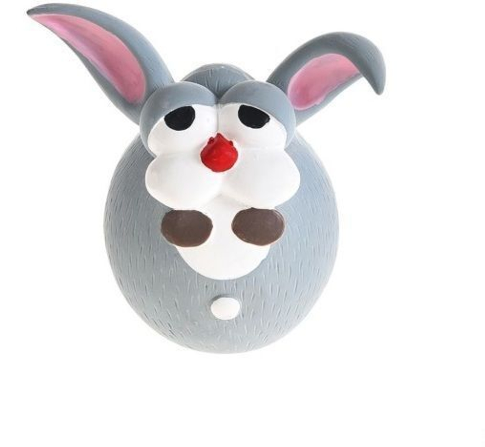 HOMEPET Игрушка для собак латексная "Заяц с пищалкой", 12*10*7,5 см