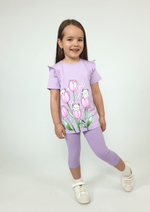02-154-2 Комплект для девочки (футболка+ бриджи)