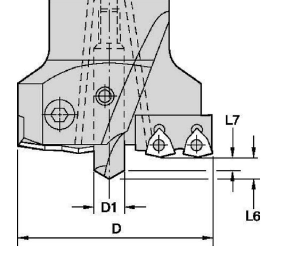 Пилотное сверло 10 мм для корпусного сверла "Kennametal" (B510S10000 As3 108549427K9Ks 13)