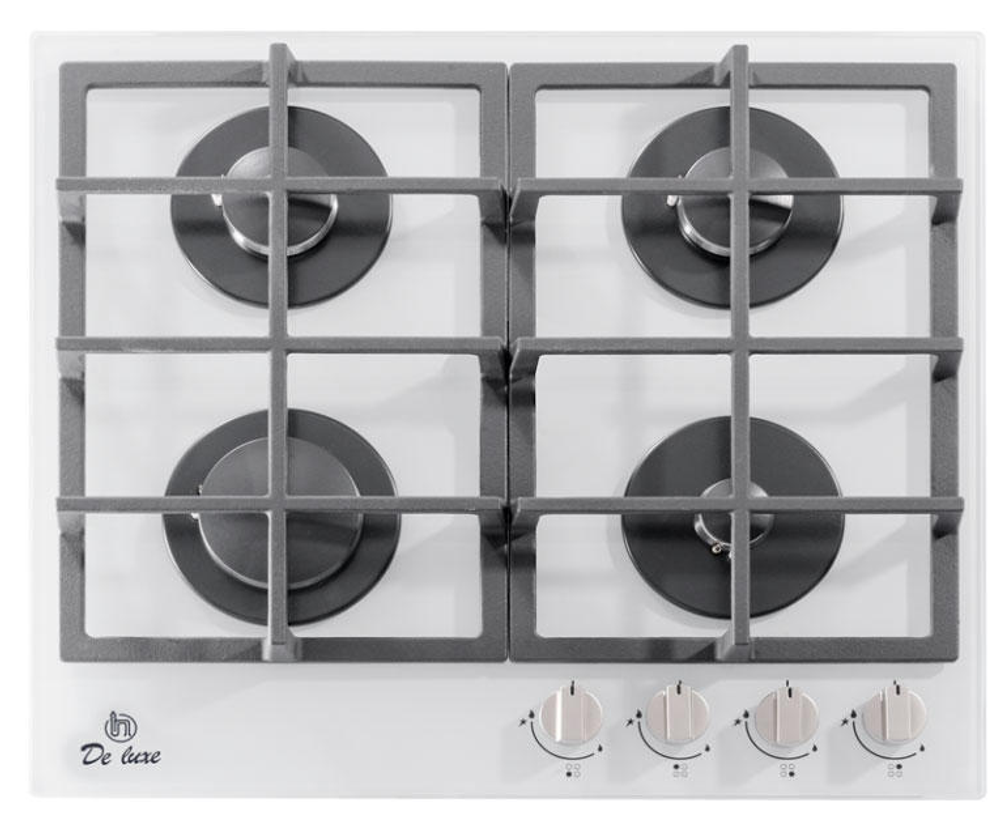 Поверхность варочная  ДеЛюкс GG4_750229F-062 (белое стекло газ/к., 60*51) Россия