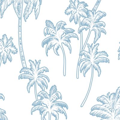 голубые пальмы на белом