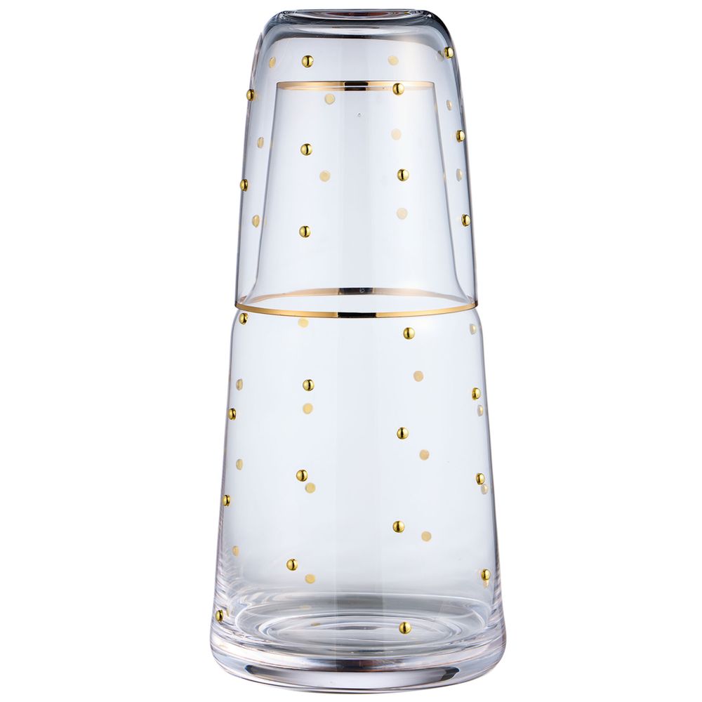 ГРАФИН С КРЫШКОЙ-СТАКАНОМ "GOLDY" 890/330 МЛ