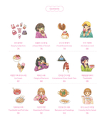 Rowon's Salang Salang Cat and Girl's Day Coloring Book