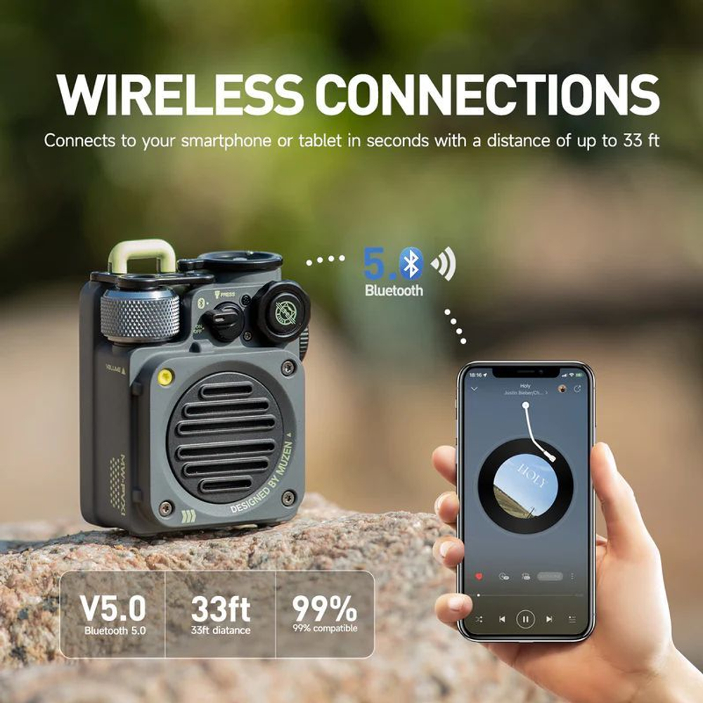 Беспроводная колонка Muzen Sticker красная