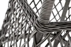 "Эспрессо" плетеный круглый стол, диаметр 80 см, цвет графит