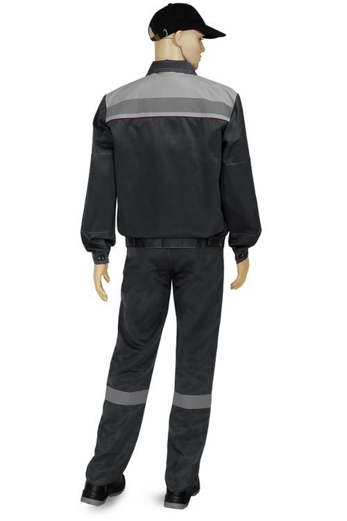 Костюм "Нова" КУРТКА+БРЮКИ, цв. т. серый/св. сер. (р.52-54/182-188)