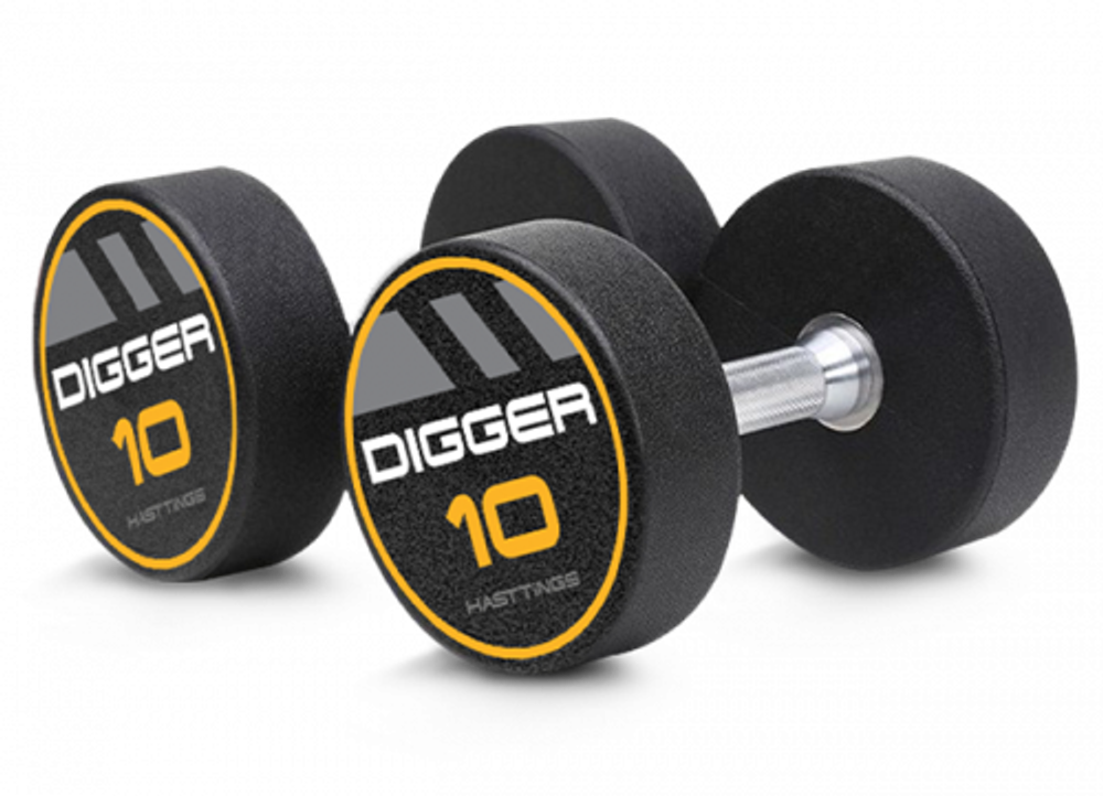 Комплект полиуретановых гантелей 10 пар от 2,5 до 25 кг Hasttings Digger HD51D4C-2,5-25