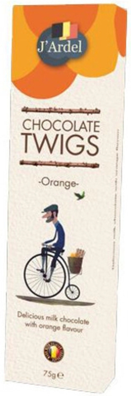 Шоколад Жардель Хворост из молочного шоколада со вкусом апельсина / J'Ardel Milk Chocolate Twigs with Orange 75г