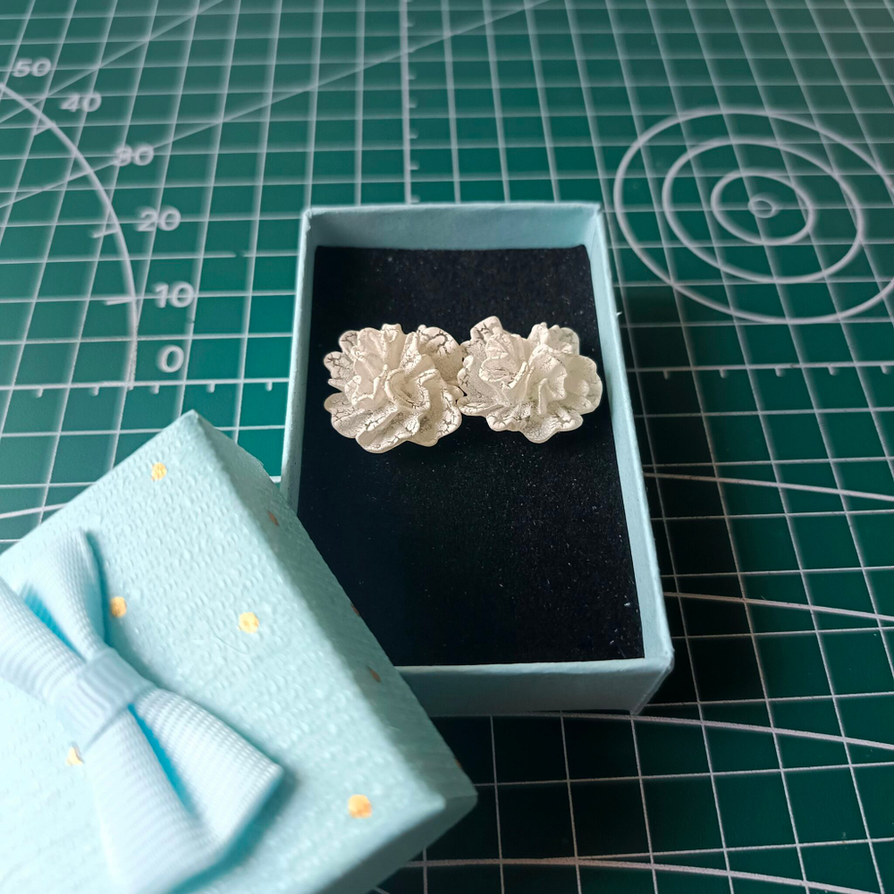 Серьги-пуссеты Ромашки