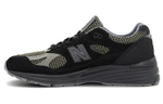 STONE ISLAND x New Balance NB 991 Stone Island co-branded two-layer suede non-slip low-top casual running shoes for men and women with the same black olive green