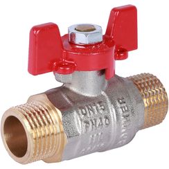 Кран шаровый ROMMER Н-Н 1/2" бабочка полнопроходной 39168