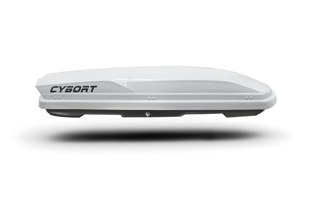 Автобокс на крышу автомобиля "Cybort Jazz" 410 л (белый металлик) / ТюнАвто