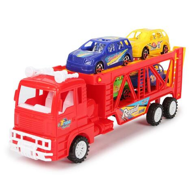 Автовоз ин. 30см + 4машины, ПК JL001-4