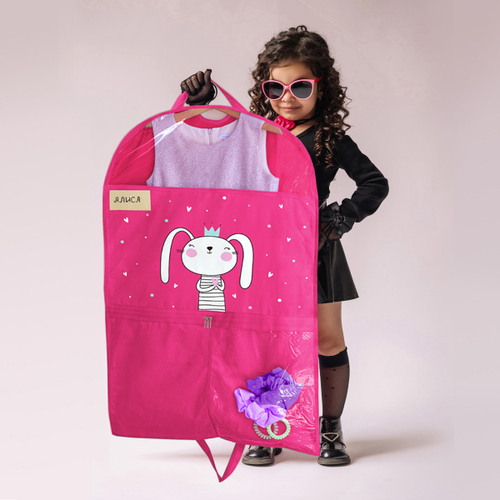 Детский чехол с карманами 80х50. Зайка