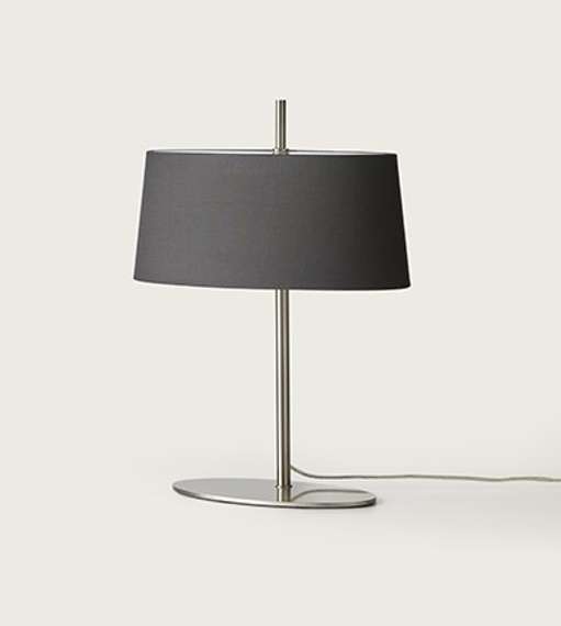 Настольная лампа Ona никель - черный абажур