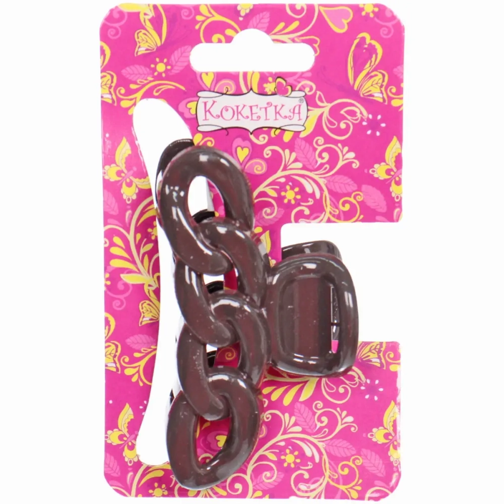 Заколка-краб для волос на блистере «Magic Gloss», кольца, микс 6 цветов, 6,5см