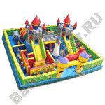 Большой надувной батут "Средневековье" 15*15*5 м