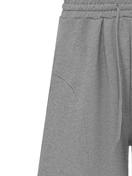 Серые трикотажные шорты-бермуды