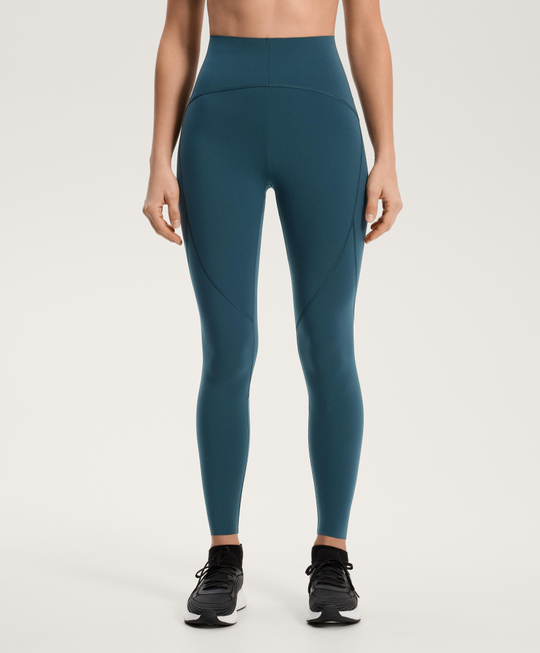 OYSHO Компрессионные легинсы Compressive Basic до щиколотки, длина 65 см, морской темно-синий