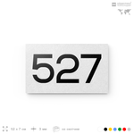 Номер на дверь 527, табличка на дверь для офиса, квартиры, кабинета, аудитории, склада, белая 120х70 мм, Айдентика Технолоджи