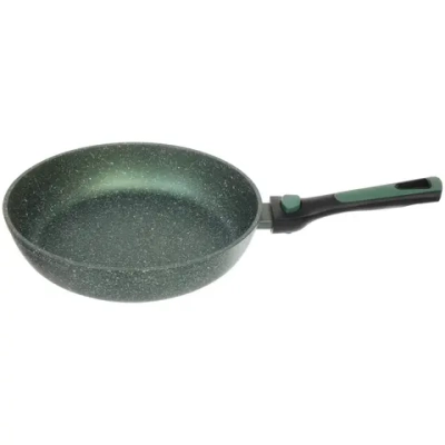 Сковорода «BAROLY» GREEN 26см индукционная каменная крошка, съемная бакелитовая ручка