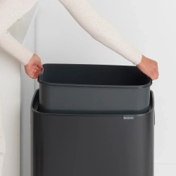 Brabantia Контейнер для мусора Bo Touch 60 л матовый черный