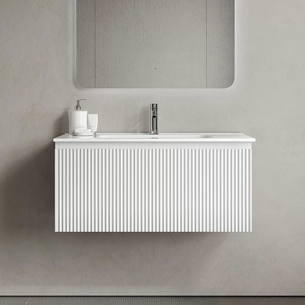 Тумба с раковиной Sancos Snob R 1.0 SNR1.090W/CN7002 Bianco