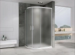 Душевой уголок ABBER Schwarzer Diamant AG01118M 110x80 стекло матовое/профиль хром