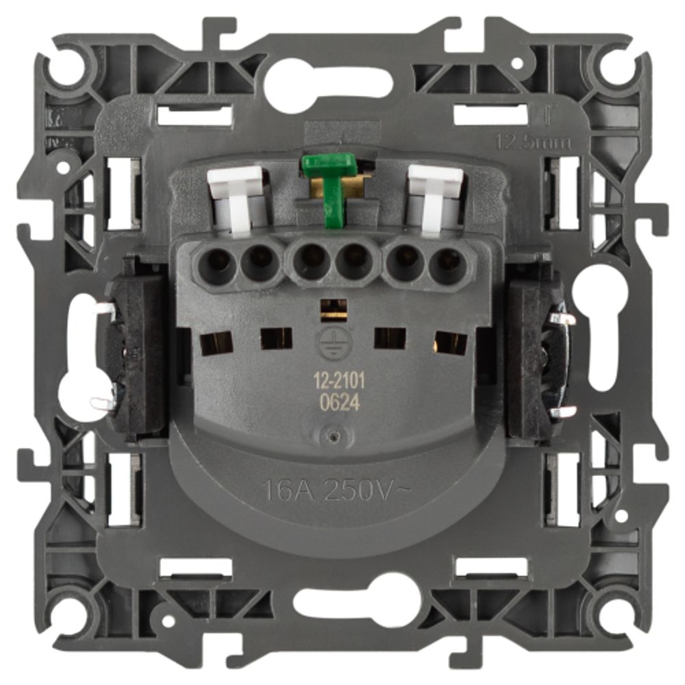 Розетка ЭРА Серия 12 12-2101-16 2P+E Schuko 16А-250В титан | ЭРА 12 Титан