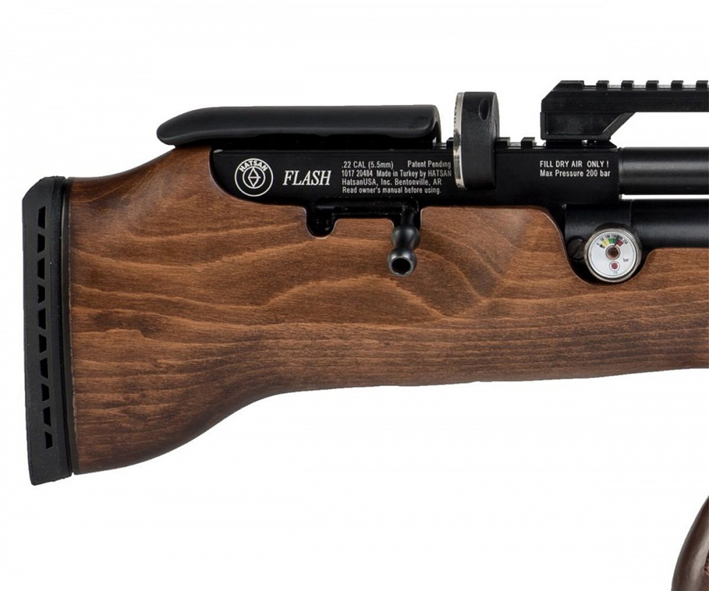 Винтовка пневматическая Hatsan FLASHPUP QE, cal. 5.5mm (дерево)