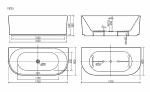 Ванна акриловая Sancos Vivia FB25 170х80 белая