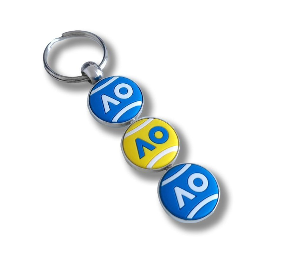 Brelok Australian Open Keyring Three Spining Tennis Ball - разноцветный