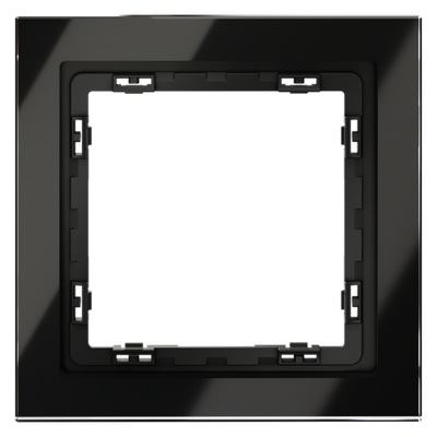 Рамка стеклянная VOLTUM S70 на 1 пост, (черный,стекло)