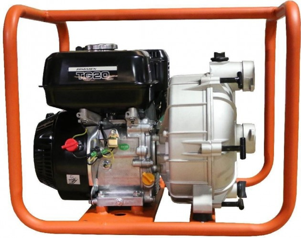 Мотопомпа бензиновая ZONGSHEN TG 20 для грязной воды 1T90STG20