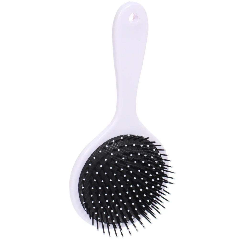 Расческа массажная круглая «Коллекция ИМАНИ - ЭКЛЕО», микс 4 дизайна, 22*10см (PVC подвес)