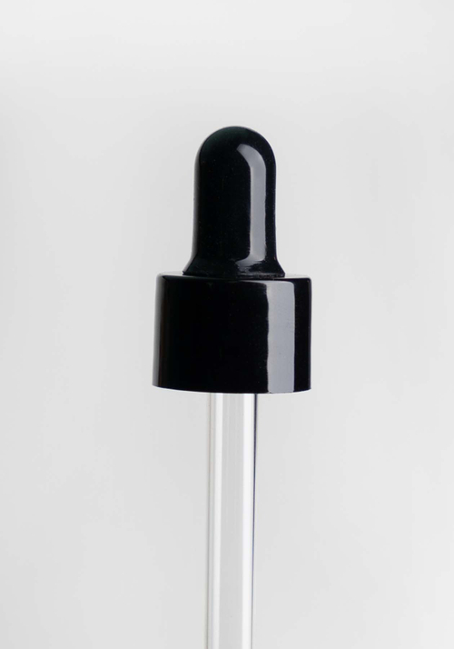 Пипетка 18/410 черная гладкая пластиковая без КПВ