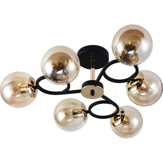 Люстра потолочная Reluce E27 01338-0.3-06 BK+FGD