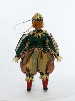 Кукла фарфоровая Королевский шут. Украшение на елку