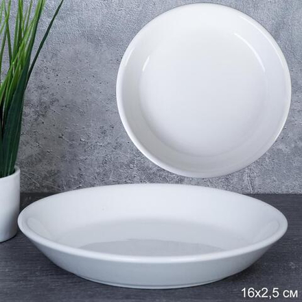 Тарелка глубокая 16х2,5 см  /ER -081  уп/68/