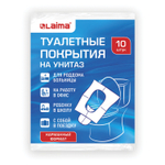 Накладки покрытия сидения для унитаза комплект 10 шт. школа/офис/больница/роддом/поездка LAIMA (30 штук в упаковке)