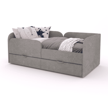 Кровать детская односпальная от 3-х лет 160х80 с бортиком и ящиком (стил грей балу)