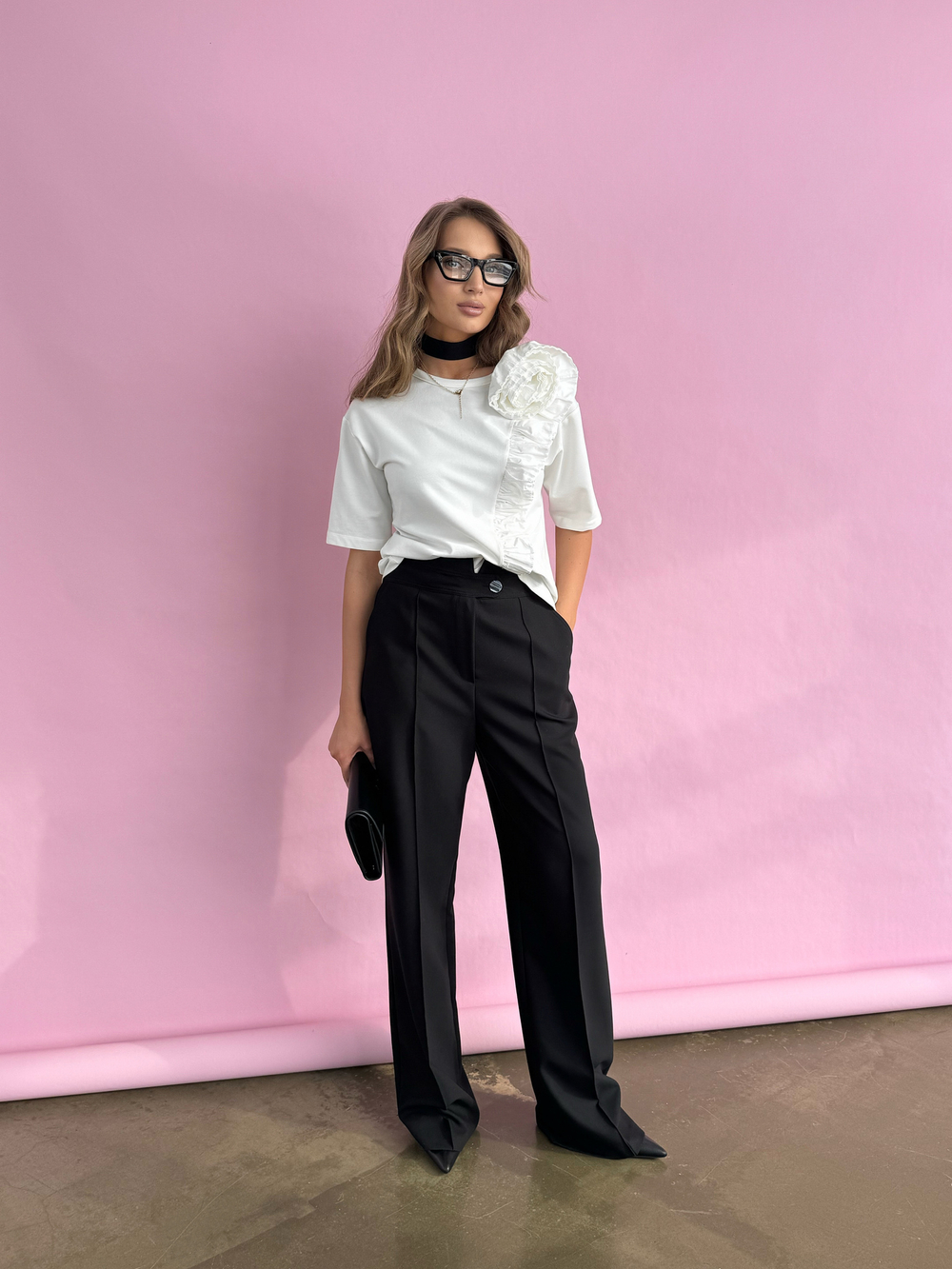 Брюки широкие со стрелками