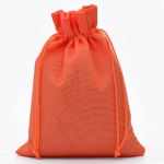 Подарочный мешочек из джута Оранжевый