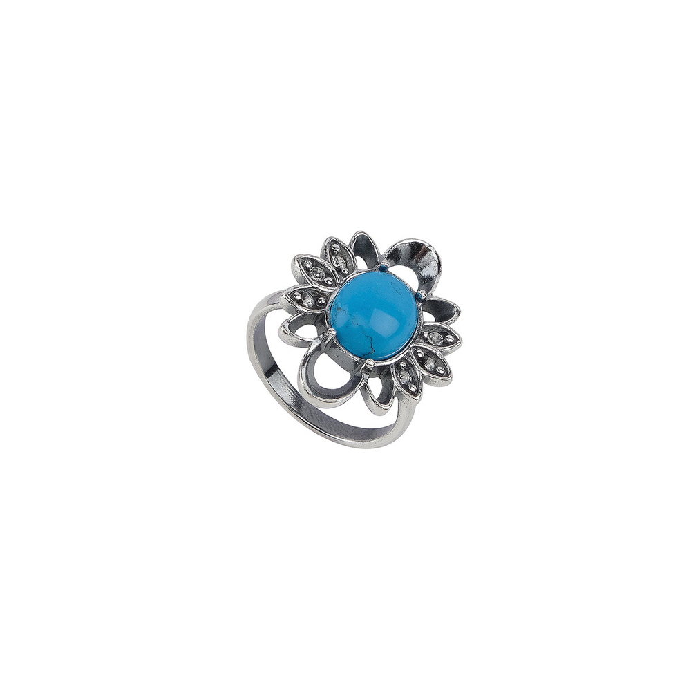 "Минто" кольцо в серебряном покрытии из коллекции "Самоцветы" от Jenavi