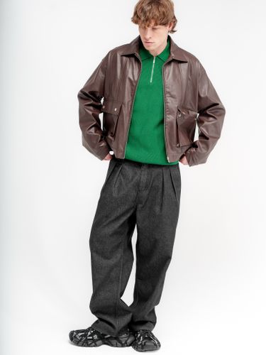 Укороченная коричневая куртка VOTUS из эко-кожи