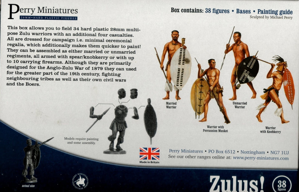 VLW41  Zulus! - 38 Hard plastic miniatures