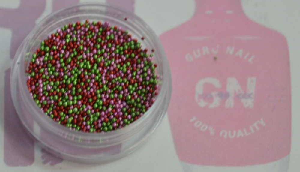 Бульонки пластиковые для дизайна ногтей, микс